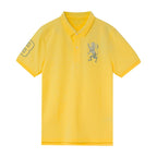 Men's 3D Lion Polo: Slim Fit, Bold Embroidery, Premium Pique XS - Shop Giordano