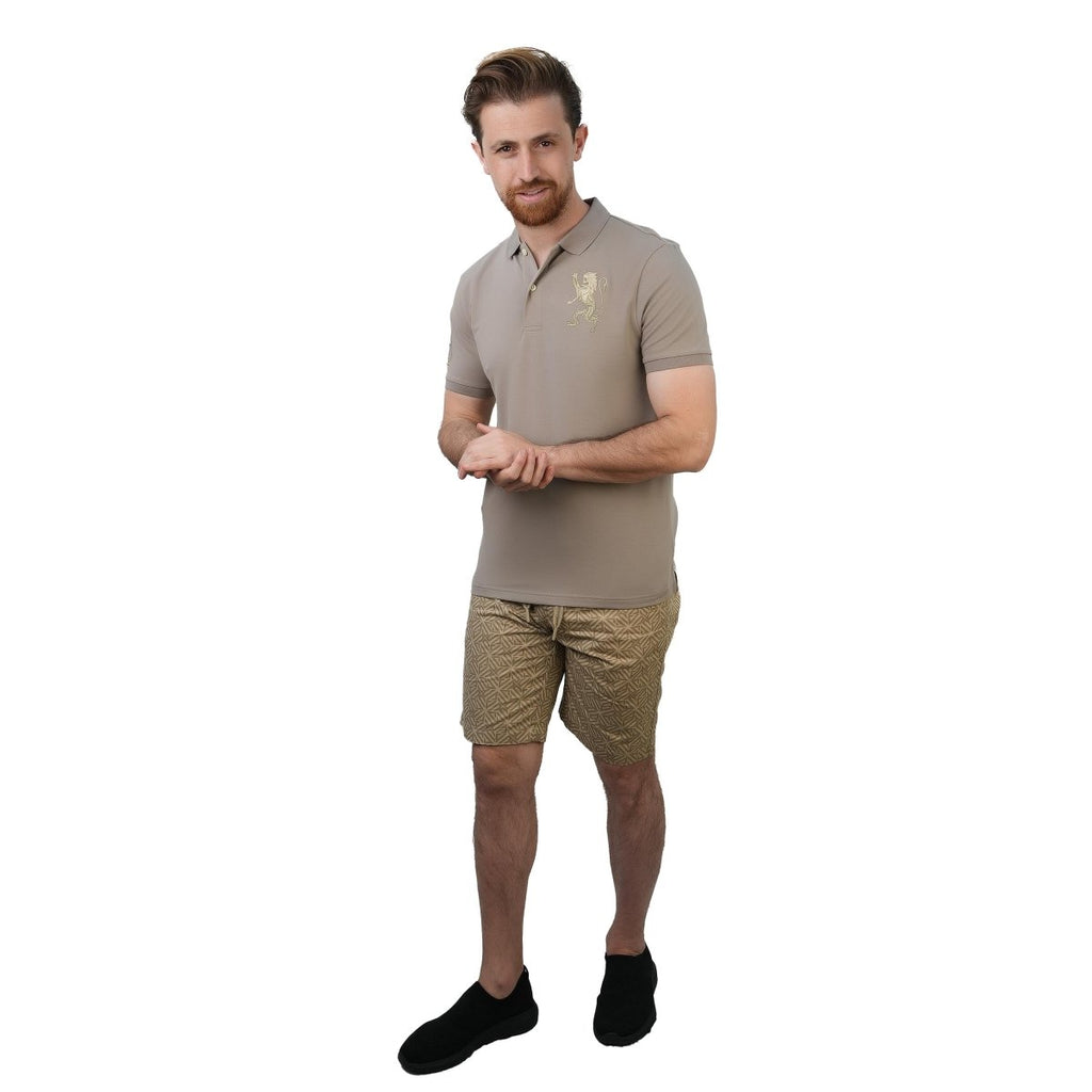 Men's 3D Lion Polo: Slim Fit, Bold Embroidery, Premium Pique XS - Shop Giordano