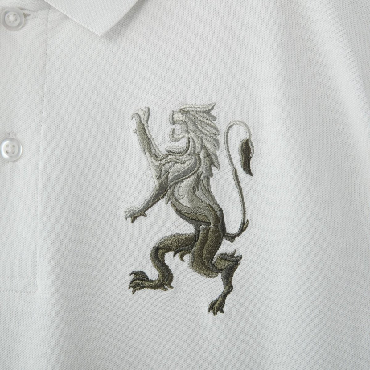 Men's 3D Lion Polo: Slim Fit, Bold Embroidery, Premium Pique XS - Shop Giordano