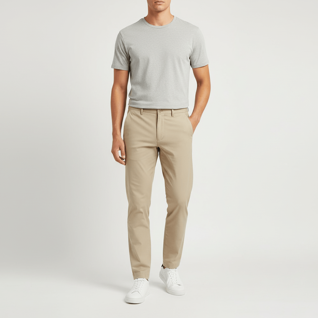 Men's 4 - Way Stretch Khaki Pants: Comfort & Style 30 - Shop Giordano