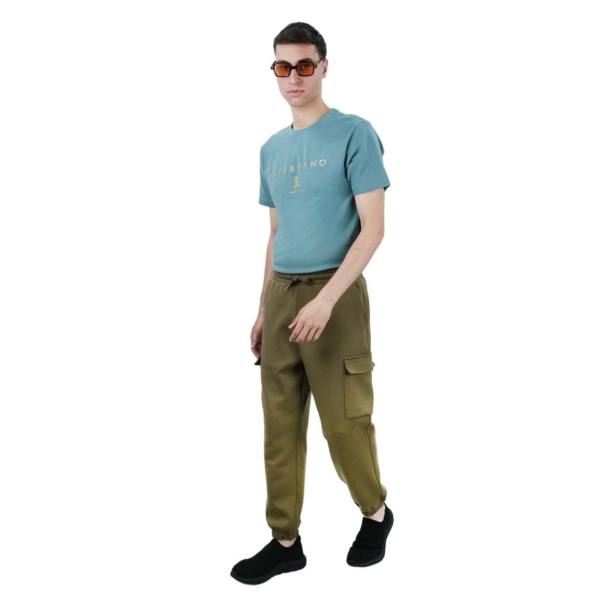Men's Air Knit Joggers: Relaxed Tapered Fit, Elastic Waist Comfort - Giordano