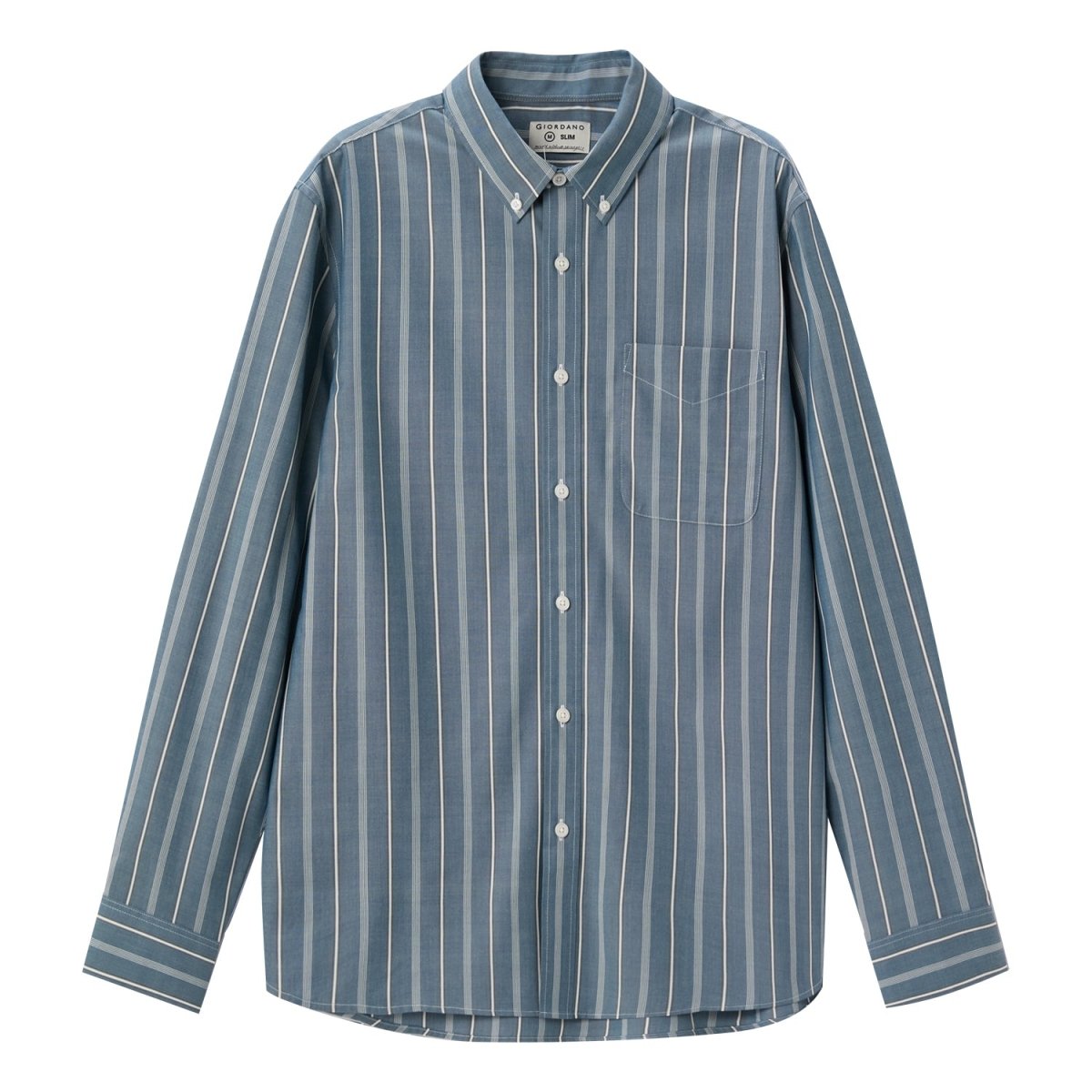 Giordano Men's Bamboo Blend Twill Shirt | Slim Fit, Cool Comfort - Premium Shirts