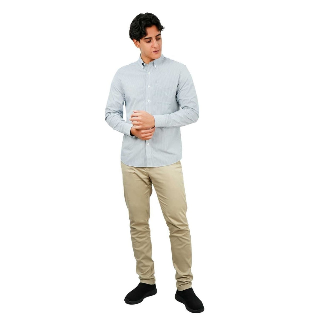 Giordano Men's Bamboo Blend Twill Shirt | Slim Fit, Cool Comfort - Premium Shirts
