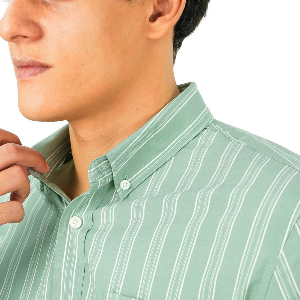 Giordano Men's Bamboo Blend Twill Shirt | Slim Fit, Cool Comfort - Premium Shirts
