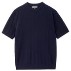 Men’S Cable Knit Cotton - Polyester Short Sleeve Sweater | Korea Collection S - Shop Giordano