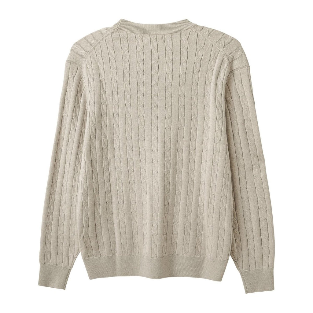 Men’S Cable Knit Crew Neck Long Sleeve Sweater S - Shop Giordano