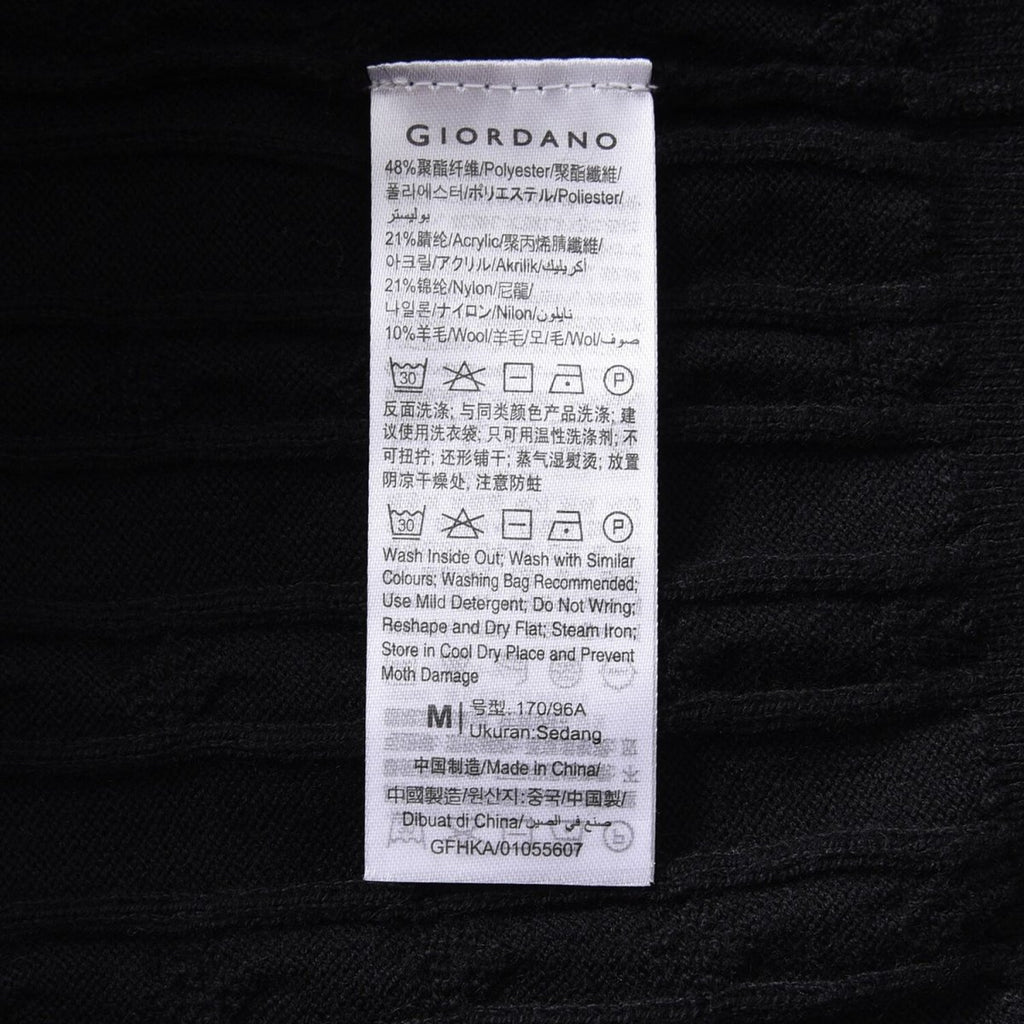 Men’S Cable Knit Crew Neck Long Sleeve Sweater S - Shop Giordano