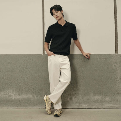 Men’S Cable Knit Polo Pullover | Korea Collection - Giordano