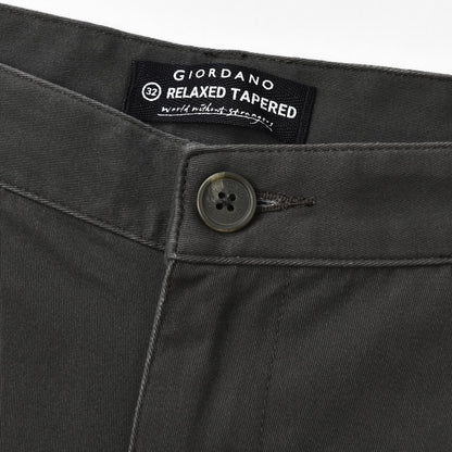 Men's Cargo Pants: Relax Tapered Fit, Stretch Twill - Giordano