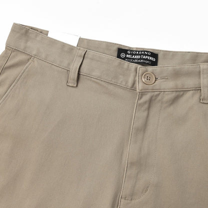 Men's Cargo Pants: Relax Tapered Fit, Stretch Twill - Giordano