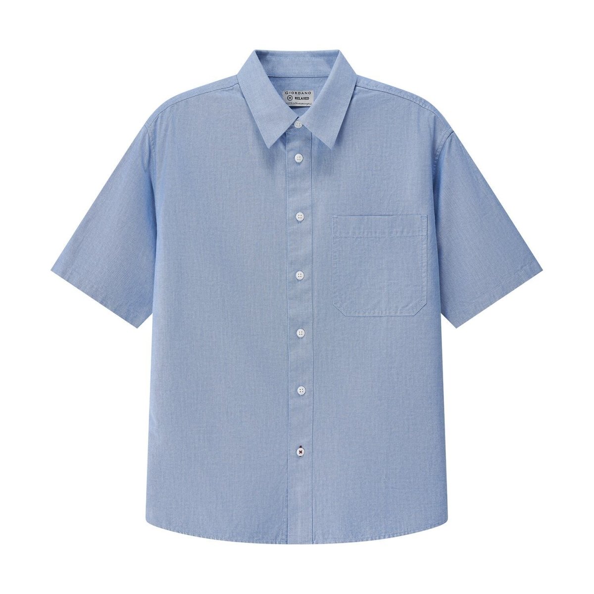 Men's Casual Oxford Shirt: 100% Cotton, Relaxed Fit - Giordano