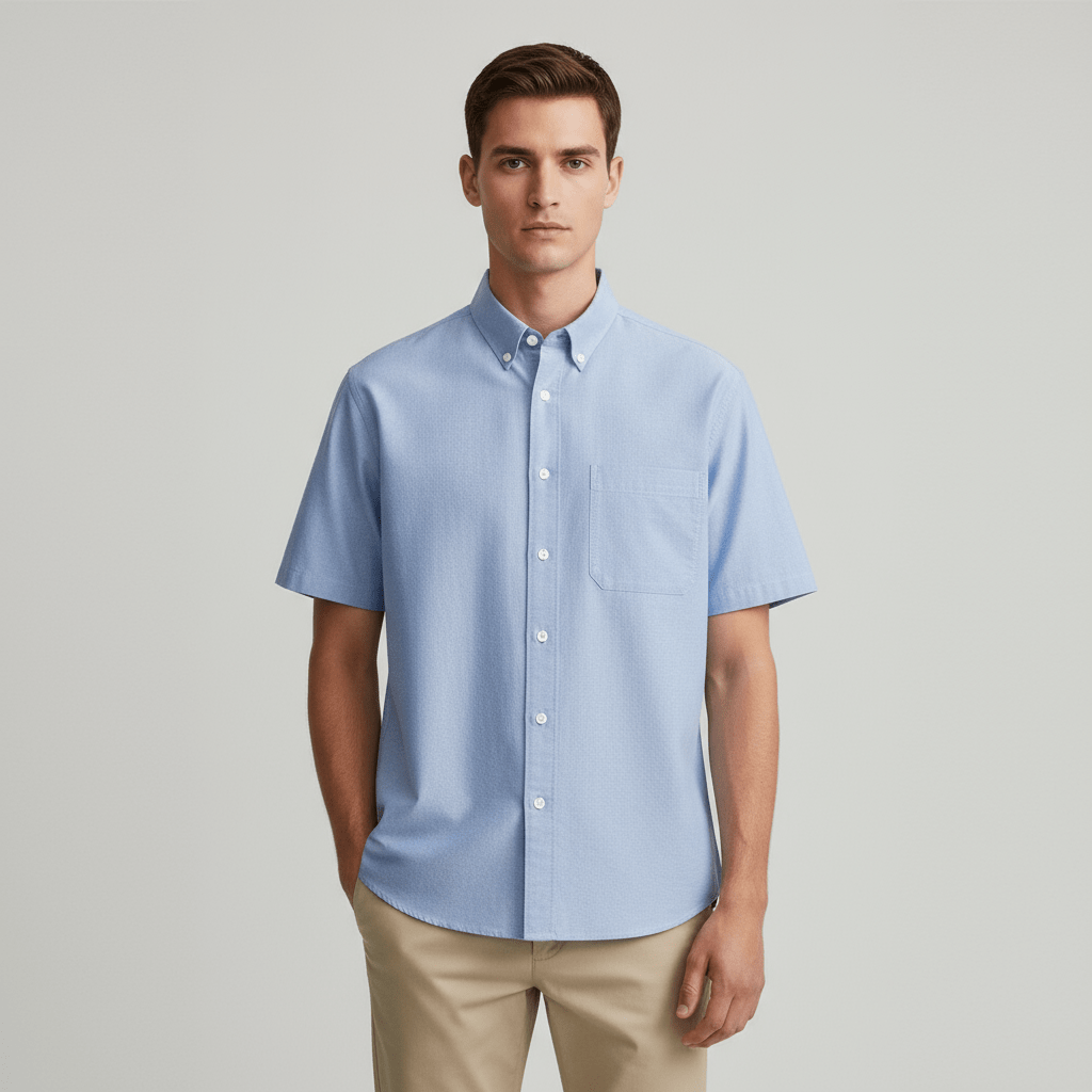 Men's Casual Oxford Shirt: 100% Cotton, Relaxed Fit S - Shop Giordano