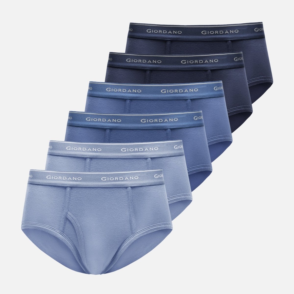 Giordano Men's Classic Cotton Rib Briefs 6 - Pack Essentials - first_variant_option_2 Premium Briefs for Giordano