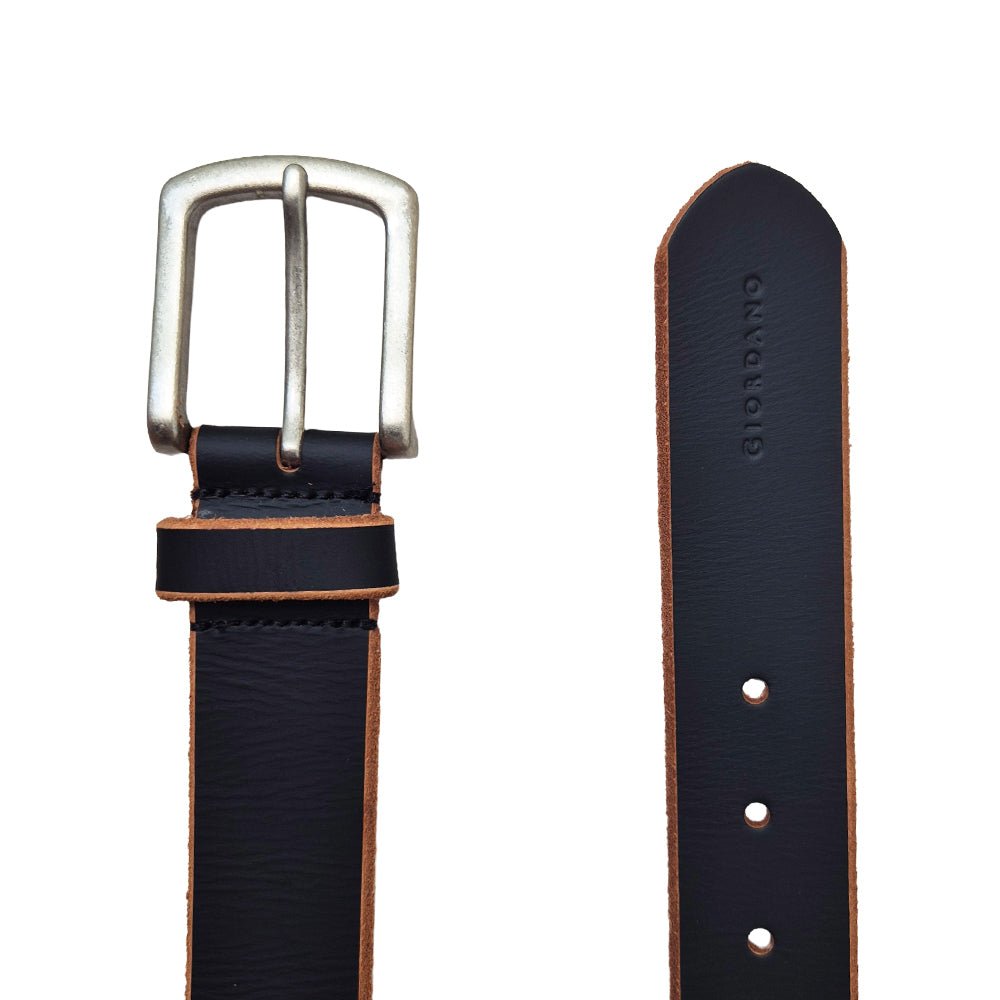 Men's Classic Leather Belt - Durable Everyday Style - Giordano