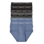 Giordano Men's Classic Rib Briefs - 6-Pack, Cotton, Jacquard Waistband - Premium Briefs