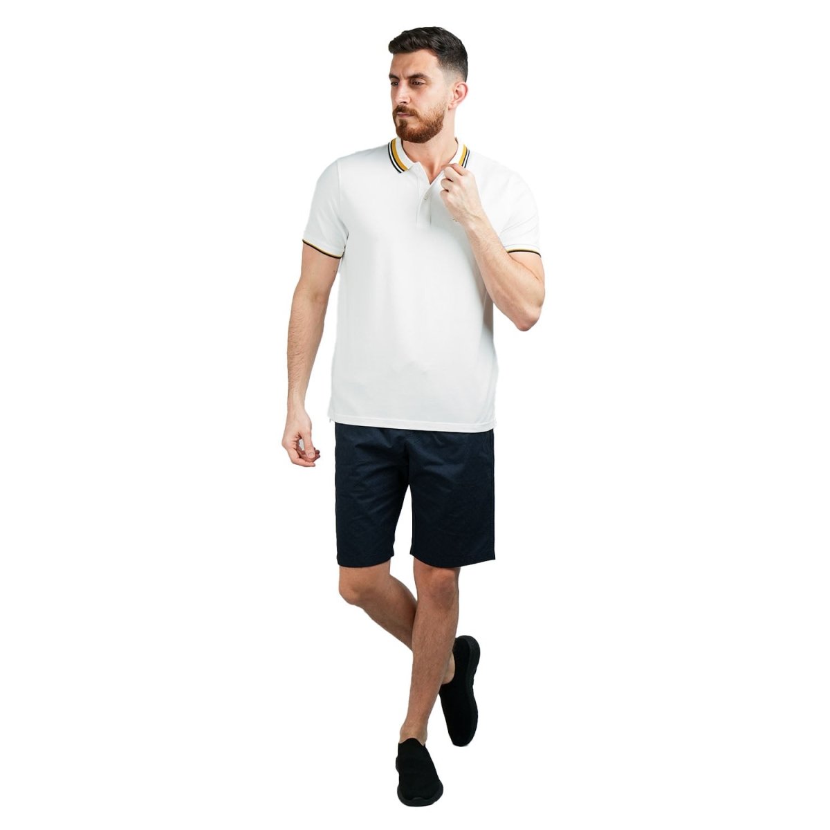Men's Classic Slim Fit Polo With Signature Embroidery - Giordano