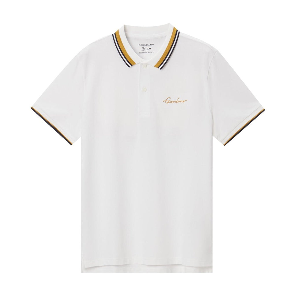 Men's Classic Slim Fit Polo With Signature Embroidery S - Shop Giordano