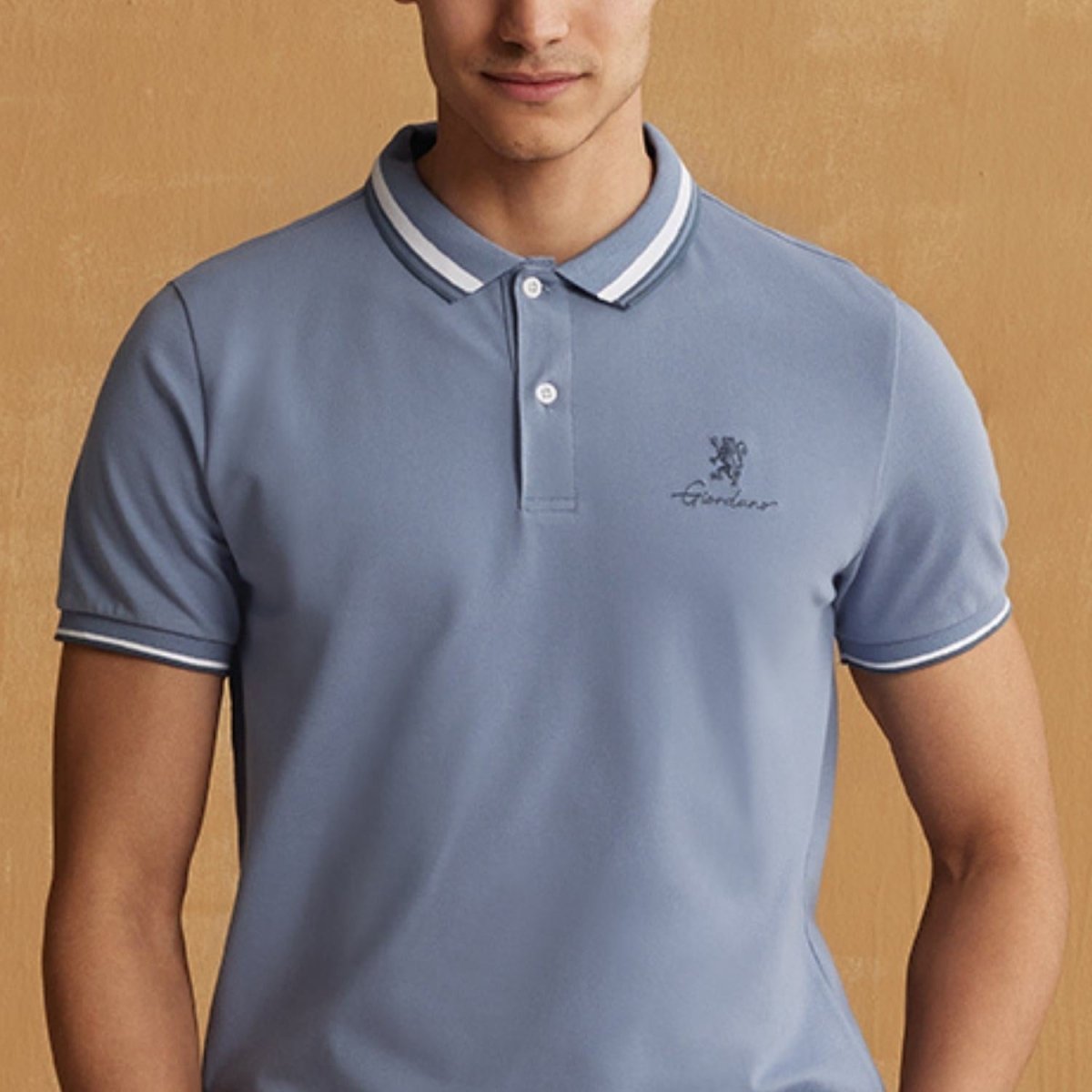 Giordano Men's Classic Slim Fit Polo With Signature Embroidery - Premium Polo