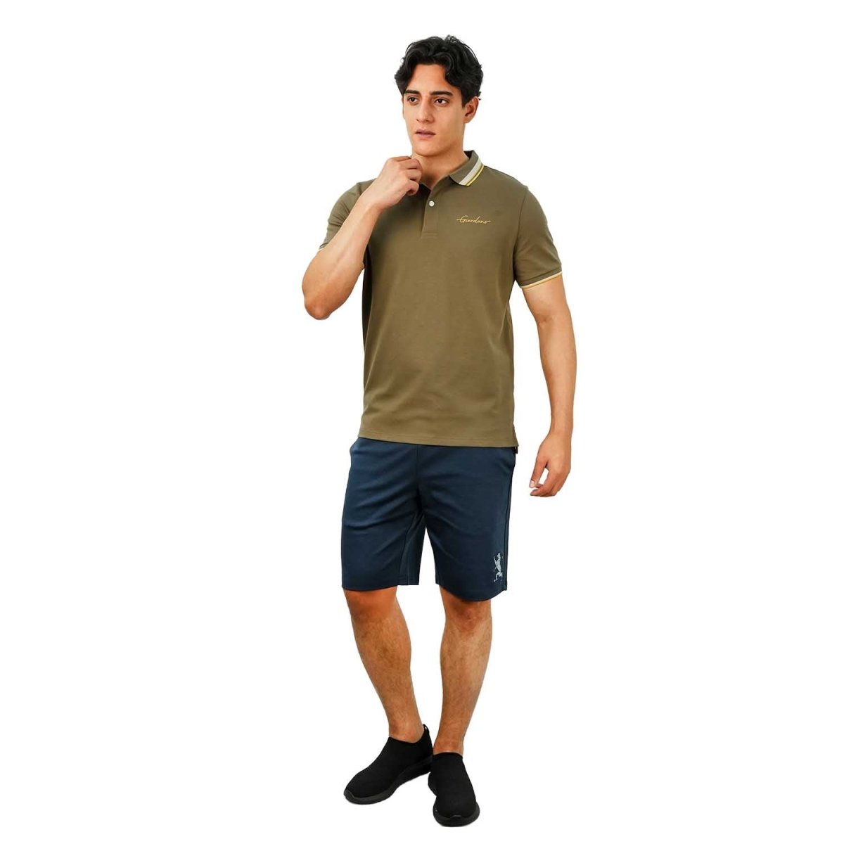 Men's Classic Slim Fit Polo With Signature Embroidery S - Shop Giordano