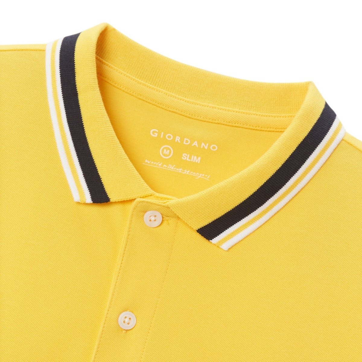 Men's Classic Slim Fit Polo With Signature Embroidery - Giordano