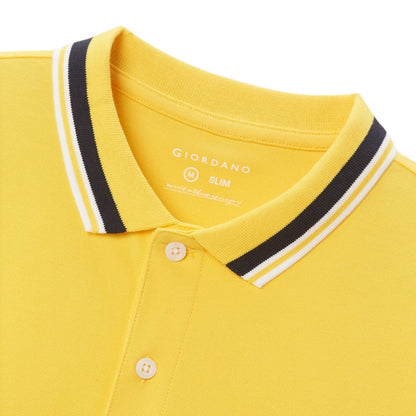 Men's Classic Slim Fit Polo With Signature Embroidery - Giordano