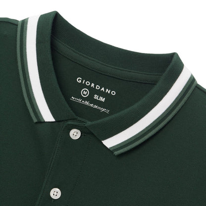 Men's Classic Slim Fit Polo With Signature Embroidery - Giordano