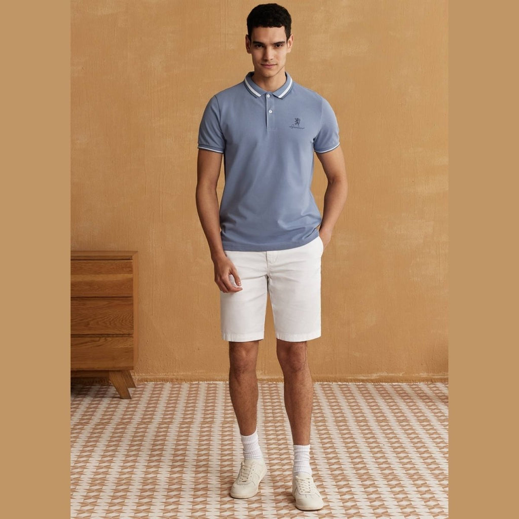 Giordano Men's Classic Slim Fit Polo With Signature Embroidery - Premium Polo