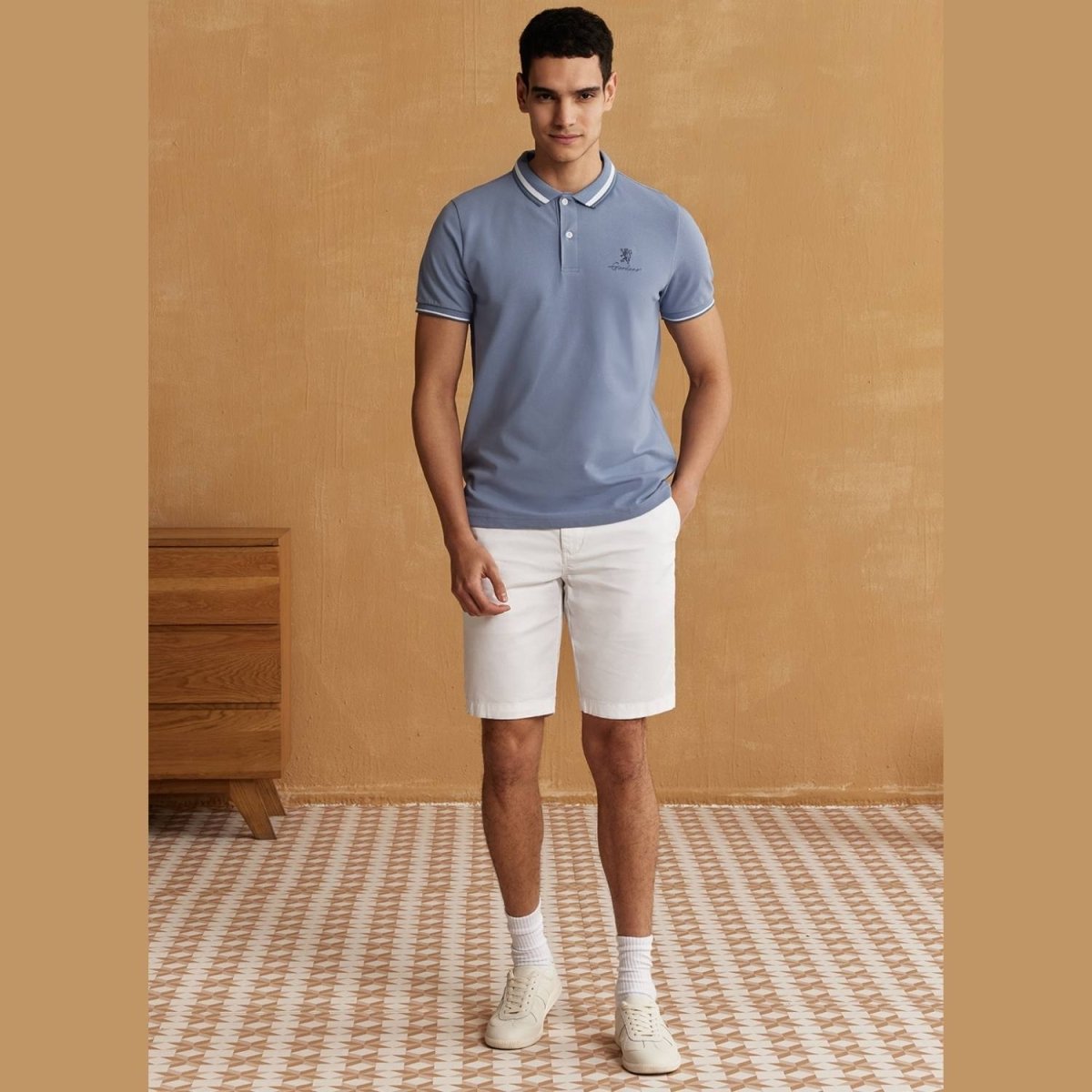 Giordano Men's Classic Slim Fit Polo With Signature Embroidery - Premium Polo
