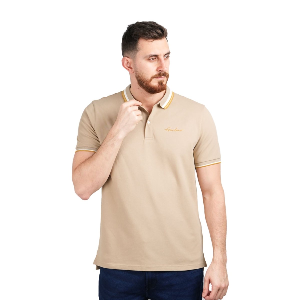 Men's Classic Slim Fit Polo With Signature Embroidery - Giordano