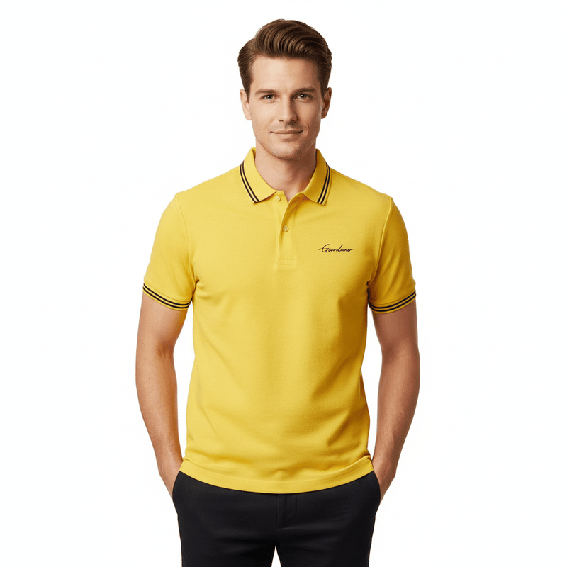 Giordano Men's Classic Slim Fit Polo With Signature Embroidery - Premium Polo