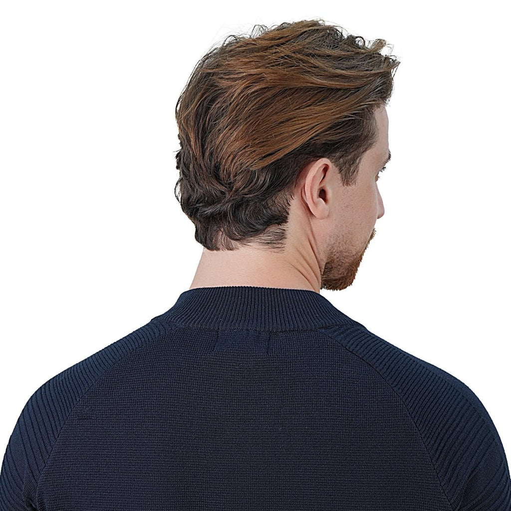 Men's Cotton - Acrylic Texture Stitch Mock Neck Raglan Cardigan S - Shop Giordano