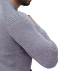 Giordano Men's Cotton - Acrylic Texture Stitch Mock Neck Raglan Cardigan - Premium Cardigans