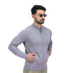Giordano Men's Cotton - Acrylic Texture Stitch Mock Neck Raglan Cardigan - Premium Cardigans