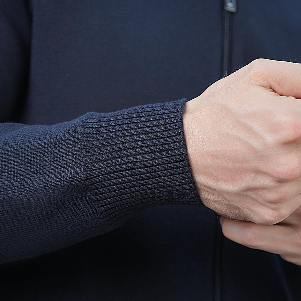 Men's Cotton - Acrylic Texture Stitch Mock Neck Raglan Cardigan S - Shop Giordano