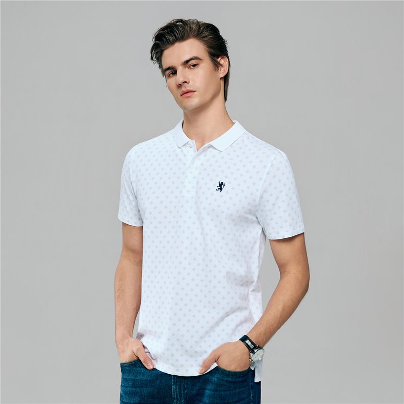 Giordano Men's Cotton All Over Patter Print Polo - first_variant_option_2 Premium Polo for Giordano