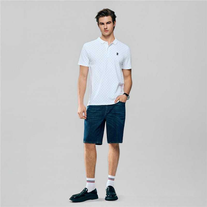 Giordano Men's Cotton All Over Patter Print Polo - first_variant_option_2 Premium Polo for Giordano