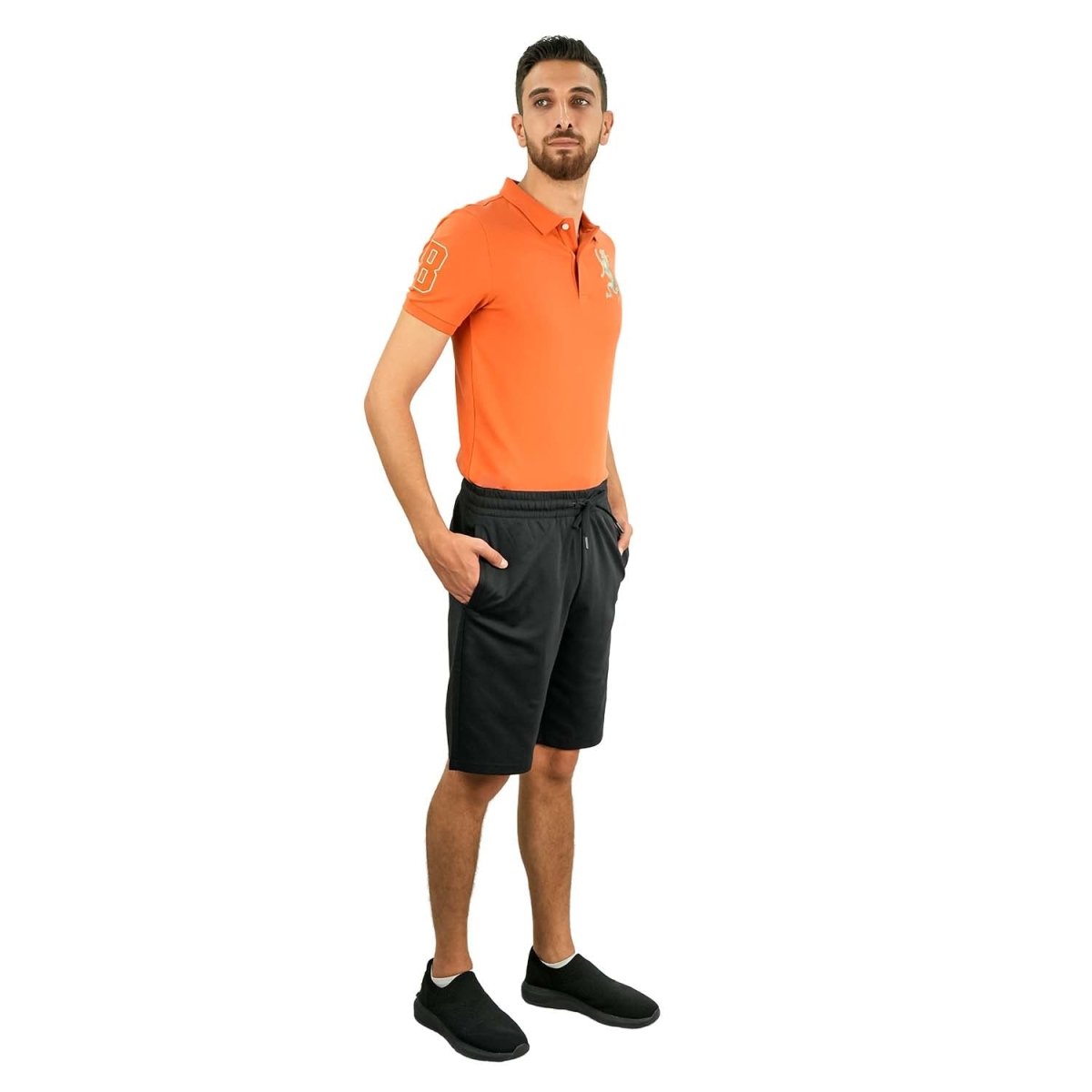 Men's Cotton Blend Interlock Elastic Waist Shorts - Giordano