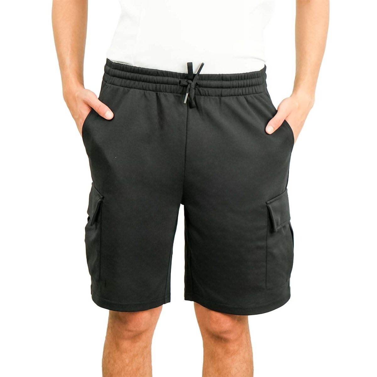 Men's Cotton Blend Interlock Relaxed Fit Shorts - Giordano