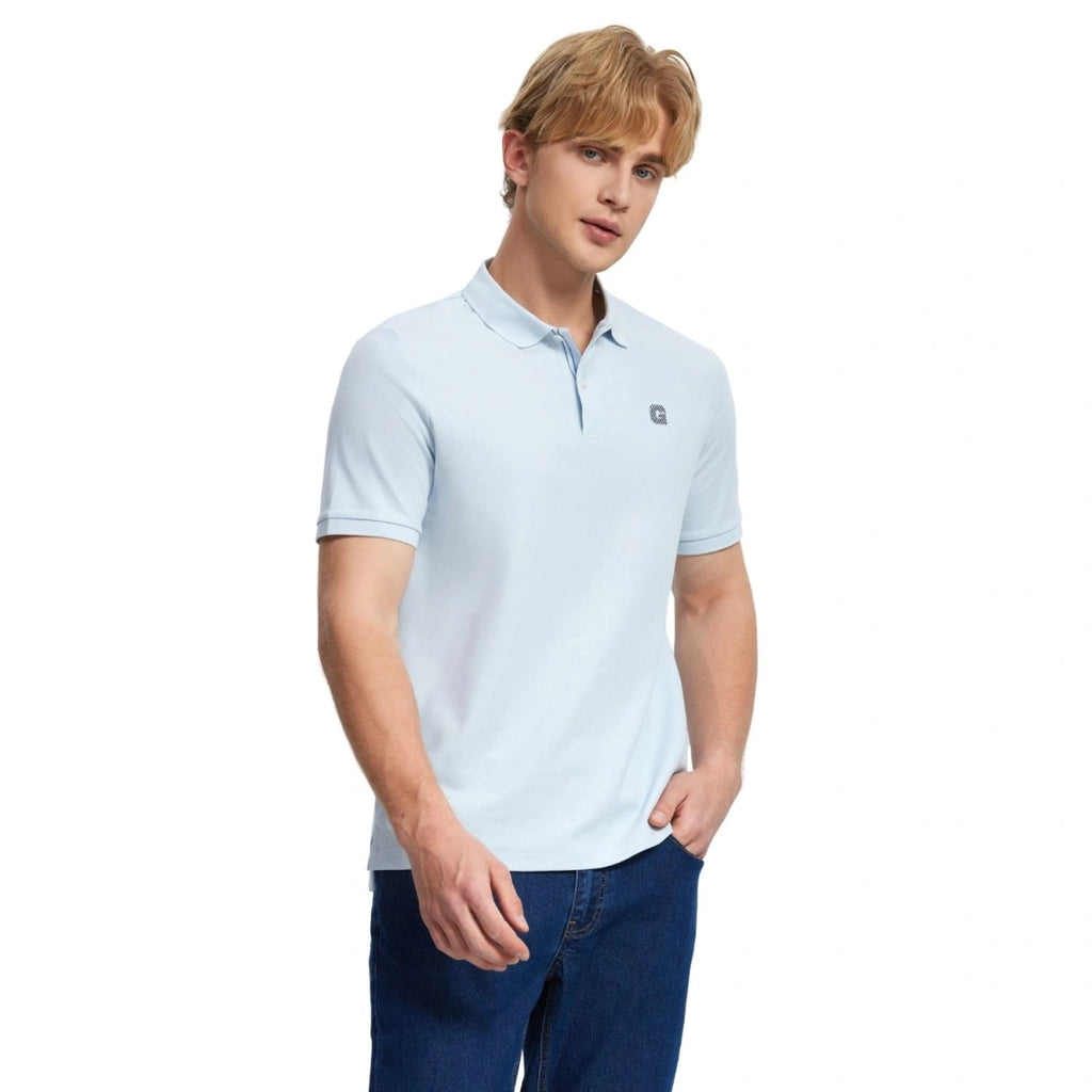 Men's Cotton Blend Pique Knit Short Sleeve Polo S - Shop Giordano