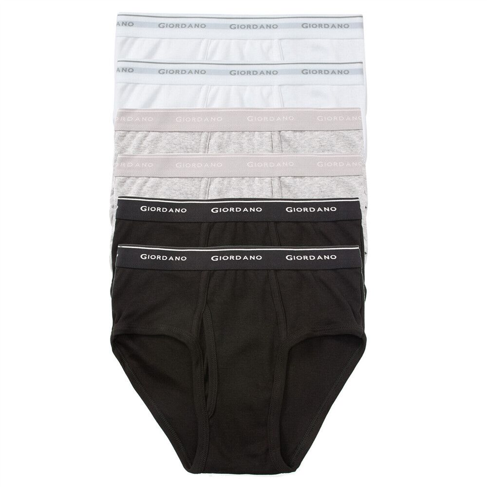 Men's Cotton Classic Fit Briefs - 6 - Pack - Giordano