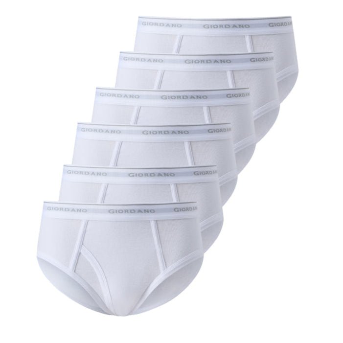 Men's Cotton Classic Fit Briefs - 6 - Pack S - Shop Giordano