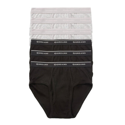 Men's Cotton Classic Fit Briefs - 6 - Pack - Giordano