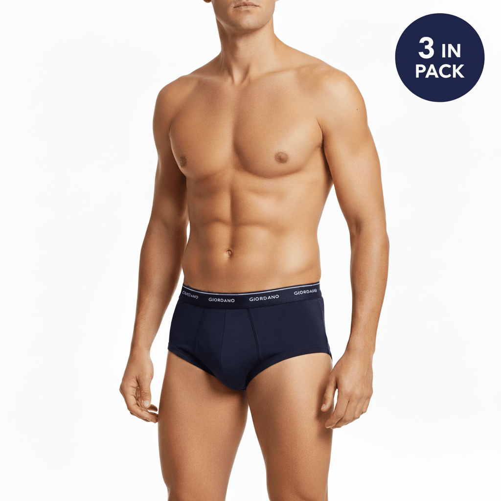 Men's Cotton Classic Fit Briefs - 6 - Pack S - Shop Giordano