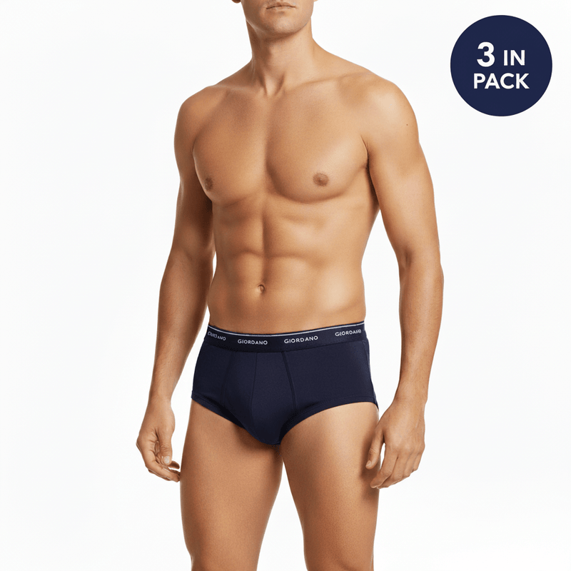 Men's Cotton Classic Fit Briefs - 6 - Pack S - Shop Giordano