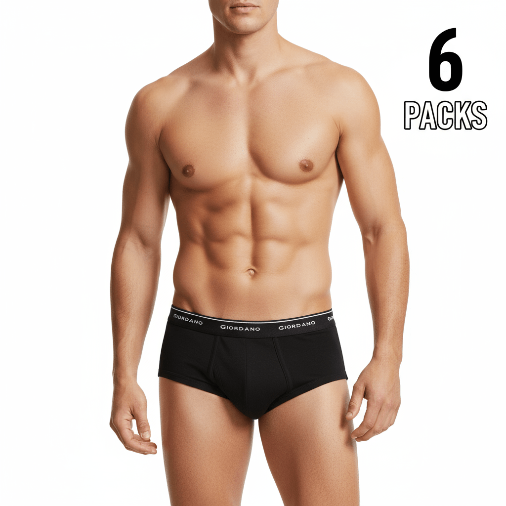 Men's Cotton Classic Fit Briefs - 6 - Pack S - Shop Giordano