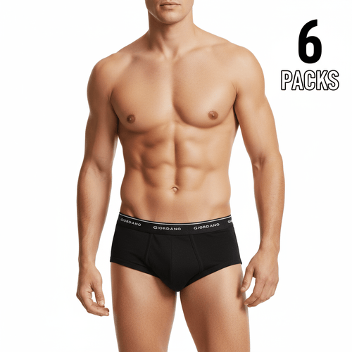 Men's Cotton Classic Fit Briefs - 6 - Pack S - Shop Giordano