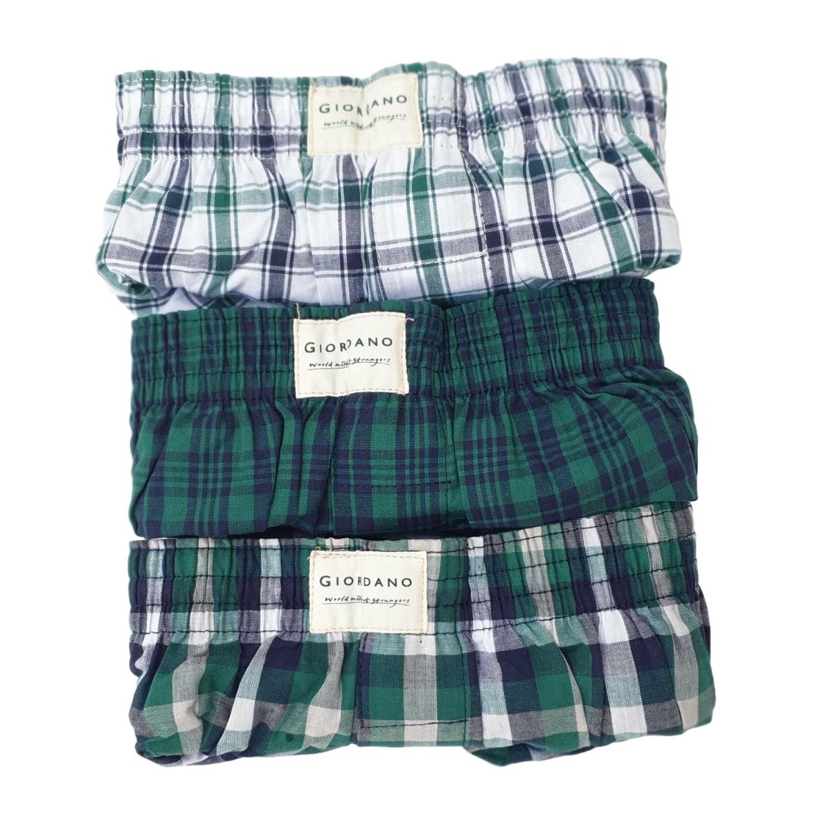 Men's Cotton Contrast Color Boxers (3Pcs/Pack) - Giordano