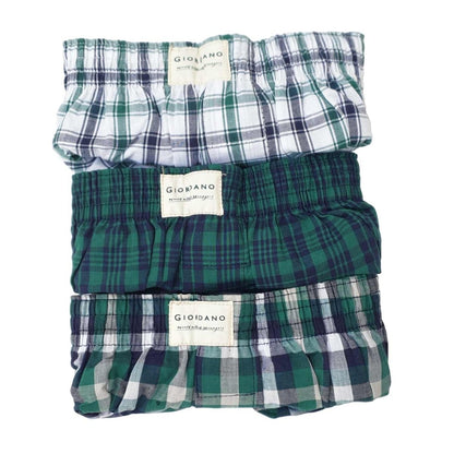 Men's Cotton Contrast Color Boxers (3Pcs/Pack) - Giordano
