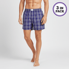 Giordano Men's Cotton Contrast Color Boxers (3Pcs/Pack) - Premium Briefs