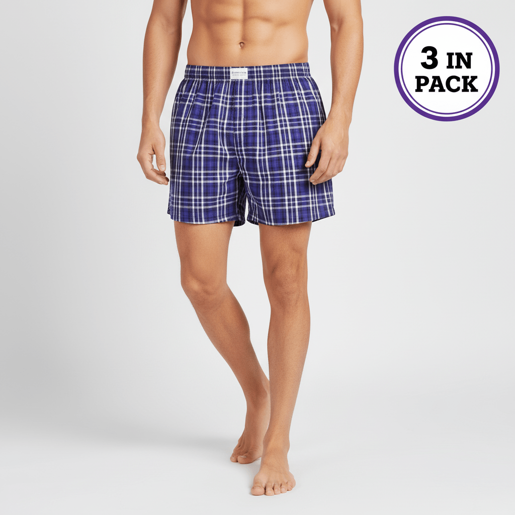 Men's Cotton Contrast Color Boxers (3Pcs/Pack) M - Shop Giordano